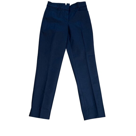 White Label The White Company Navy Blue Oxford Fit Straight Leg Pants Size 0 - Picture 4 of 10